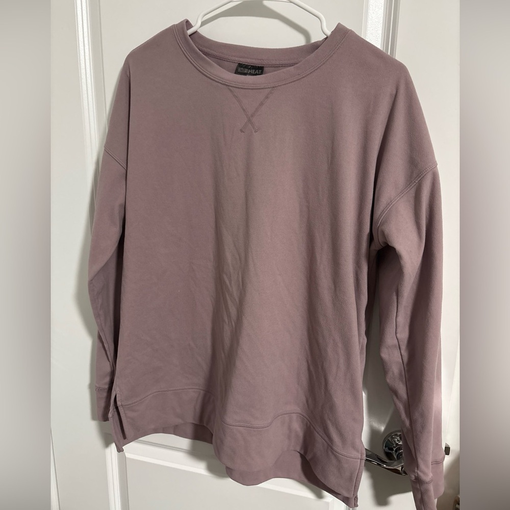 32 Degrees Sweatshirt Womens Large Purple Sweater Crew Long Sleeve